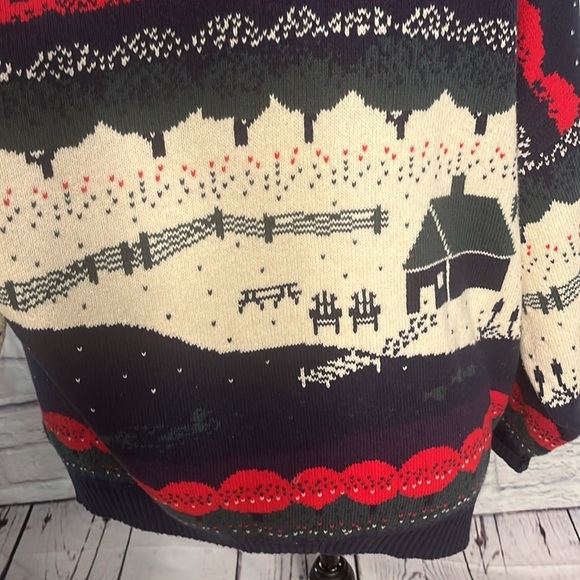 Northern Reflections Parkhurst Cardigan Sweater Vintage Winter Snow Cotton Blend - Picture 7 of 11